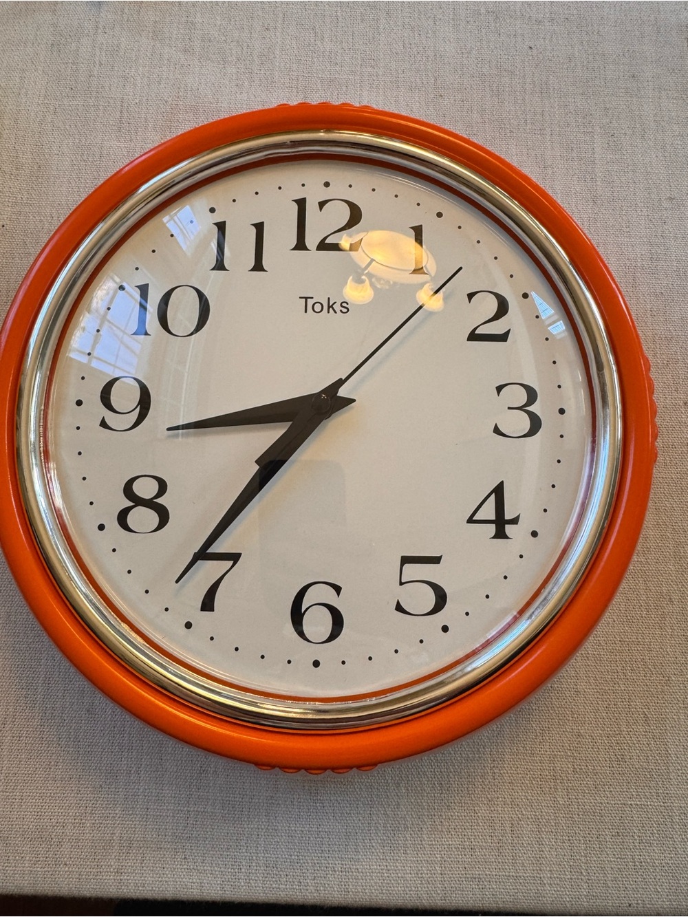 Orange Retro Wall Clock